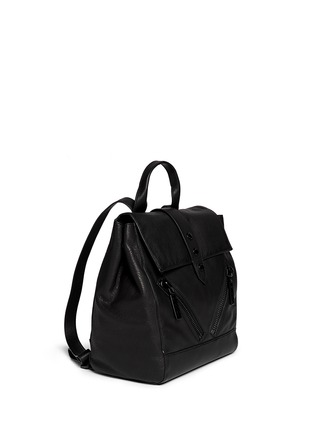 Figure View - Click To Enlarge - KENZO - 'Kalifornia' logo zip leather backpack