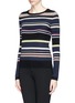 Front View - Click To Enlarge - DIANE VON FURSTENBERG - 'Jolanta' stripe cashmere sweater