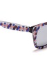 Detail View - Click To Enlarge - OXYDO - Abstract stripe square frame acetate sunglasses