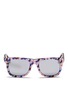 Main View - Click To Enlarge - OXYDO - Abstract stripe square frame acetate sunglasses