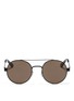 Main View - Click To Enlarge - OXYDO - Matte metal round frame sunglasses