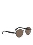 Figure View - Click To Enlarge - OXYDO - Matte metal round frame sunglasses