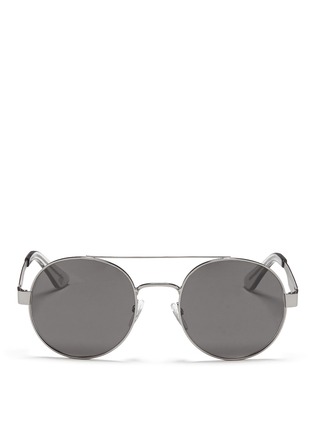 Main View - Click To Enlarge - OXYDO - Matte metal round frame sunglasses