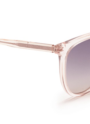 Detail View - Click To Enlarge - OXYDO - Translucent cat eye acetate sunglasses