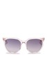 Main View - Click To Enlarge - OXYDO - Translucent cat eye acetate sunglasses