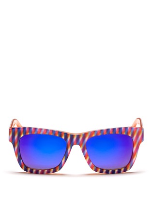 Main View - Click To Enlarge - OXYDO - Psychadelic stripe acetate sunglasses