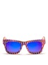 Main View - Click To Enlarge - OXYDO - Psychadelic stripe acetate sunglasses