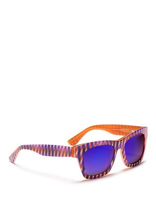 Figure View - Click To Enlarge - OXYDO - Psychadelic stripe acetate sunglasses