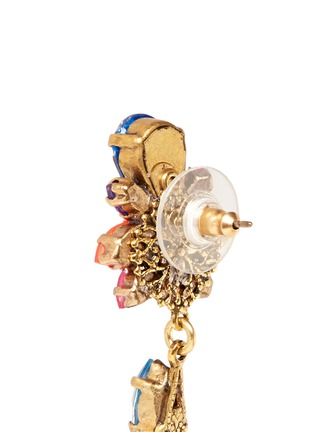Detail View - Click To Enlarge - ERICKSON BEAMON - 'Splash' crystal flower drop earrings