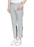 Front View - Click To Enlarge - MARNI - Panel back cotton-linen tapered pants