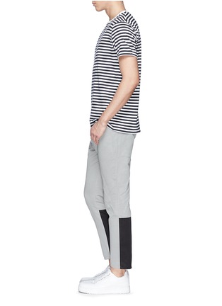 Figure View - Click To Enlarge - MARNI - Panel back cotton-linen tapered pants