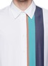 Detail View - Click To Enlarge - MARNI - Stripe panel cotton poplin shirt