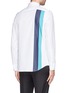 Back View - Click To Enlarge - MARNI - Stripe panel cotton poplin shirt
