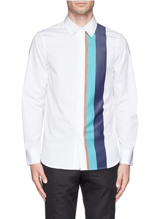 Main View - Click To Enlarge - MARNI - Stripe panel cotton poplin shirt