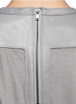 Detail View - Click To Enlarge - HELMUT LANG - Leather panel wool blend tank top