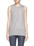 Main View - Click To Enlarge - HELMUT LANG - Leather panel wool blend tank top