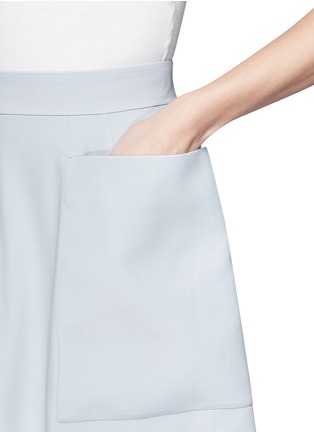 Detail View - Click To Enlarge - ALEXANDER MCQUEEN - Wrap-around pocket back pleated skirt