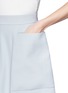 Detail View - Click To Enlarge - ALEXANDER MCQUEEN - Wrap-around pocket back pleated skirt