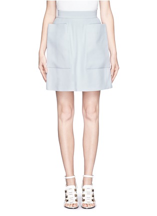 Main View - Click To Enlarge - ALEXANDER MCQUEEN - Wrap-around pocket back pleated skirt