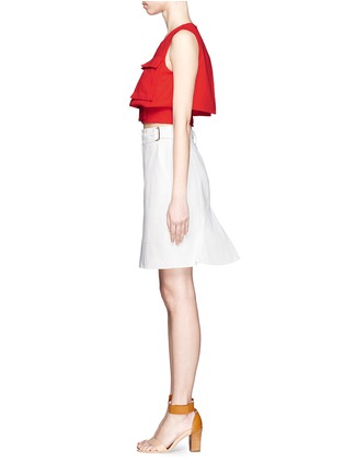 Figure View - Click To Enlarge - ALEXANDER MCQUEEN - Flounce back large pocket skirt