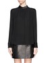 Main View - Click To Enlarge - THEORY - Kyna leather collar blouse
