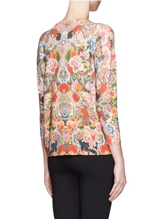 Back View - Click To Enlarge - ALEXANDER MCQUEEN - Floral embroidery print sweater