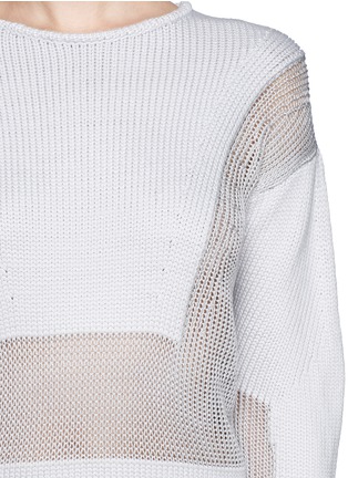Detail View - Click To Enlarge - HELMUT LANG - Open knit panels sweater