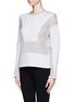 Front View - Click To Enlarge - HELMUT LANG - Open knit panels sweater