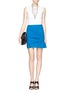 Figure View - Click To Enlarge - EMILIO PUCCI - Ruffled hem ruched mini skirt