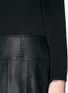 Detail View - Click To Enlarge - THEORY - Leather combo turtleneck shift dress