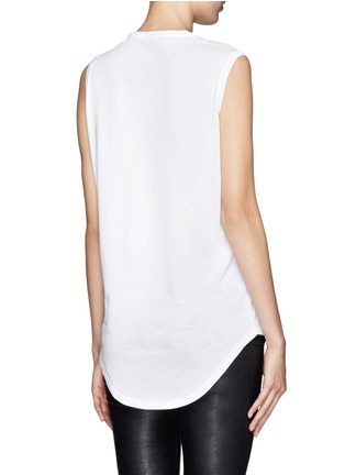 Back View - Click To Enlarge - ALEXANDER MCQUEEN - Floral skull-print sleeveless tee