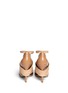 Back View - Click To Enlarge - ALEXANDER WANG - Suede strap and string point-toe pumps