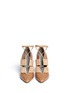 Figure View - Click To Enlarge - ALEXANDER WANG - Suede strap and string point-toe pumps