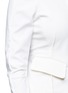 Detail View - Click To Enlarge - ARMANI COLLEZIONI - Pleated sleeve pintucked cotton-blend jacket