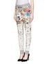 Front View - Click To Enlarge - MARKUS LUPFER - Floral patchwork print sweatpants