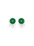 Main View - Click To Enlarge - SAMUEL KUNG - Diamond jade swirl earrings