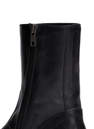 Detail View - Click To Enlarge - ANN DEMEULEMEESTER - Tread sole leather ankle boots