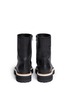 Back View - Click To Enlarge - ANN DEMEULEMEESTER - Tread sole leather ankle boots
