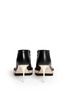 Back View - Click To Enlarge - ANN DEMEULEMEESTER - Double platform acetate heel leather booties