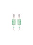 Main View - Click To Enlarge - SAMUEL KUNG - Diamond jade 18k white gold earrings