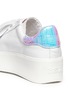 Detail View - Click To Enlarge - ASH - 'Cult' holographic trim leather platform sneakers