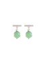 Main View - Click To Enlarge - SAMUEL KUNG - Diamond jade 18k white gold earrings