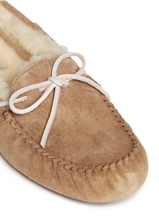 Detail View - Click To Enlarge - UGG - 'Dakota' wool lining suede moccasins