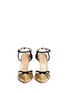 Figure View - Click To Enlarge - CHARLOTTE OLYMPIA - 'Minx' Chinese knot textured metallic leather pumps