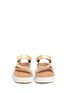 Front View - Click To Enlarge - TEVA - 'Flatform Universal Mirrored Metallic' leather sandals