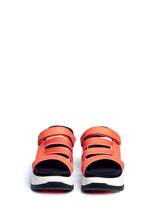 Front View - Click To Enlarge - TEVA - 'Zamora' leather and mesh platform sandals
