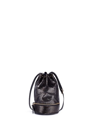 Detail View - Click To Enlarge - F.E.V. - 'Almond' mini snakeskin leather bucket bag