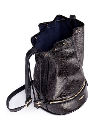  - F.E.V. - 'Almond' mini snakeskin leather bucket bag