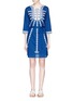 Main View - Click To Enlarge - FIGUE - 'Sophie' pompom embroidered kaftan dress