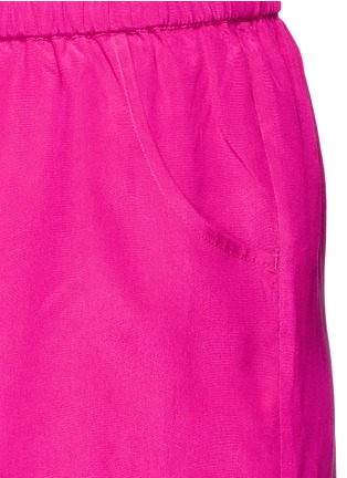 Detail View - Click To Enlarge - FIGUE - 'Maja' pompom silk shorts